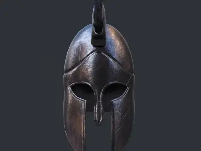 Helmet Greek Low-poly 3D model