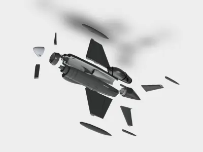 lockhead airplane with propellers 3D print model