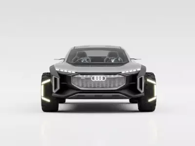 Futuristic Audi AI TRAIL Quattro Electric Off Road Concept Low-poly 3D model