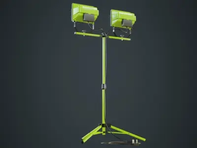 Mobile Construction Light 1 Untextured 3D model