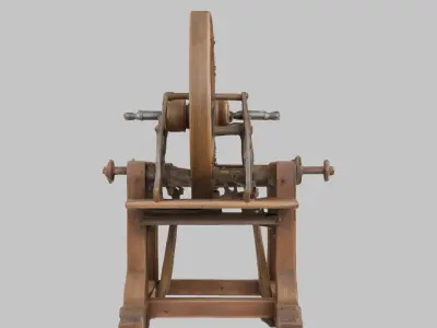 Antique Industrial Wheel 3D Model Low-poly 3D model