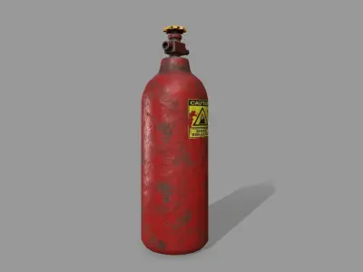 Oxygen Tank Low-poly 3D model get