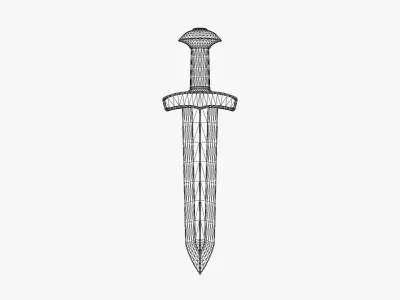 Viking Knife Blade - Ancient Melee Blade Low-poly 3D model