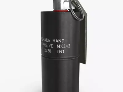 Hand Grenade v4 Low-poly 3D model