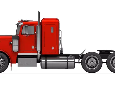 Peterbilt 359 Sleeper Cab 1984 3D model