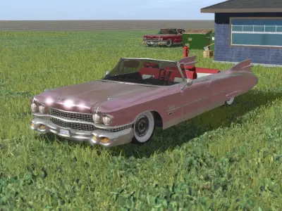 cadillac deville 1959  Free 3D model
