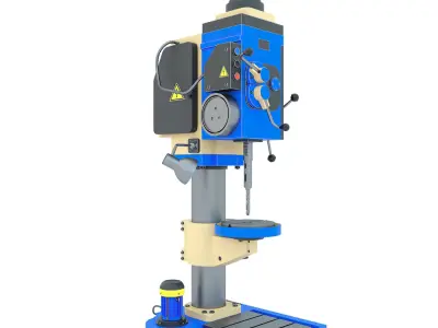 Industrial machine tool drilling vertical press 2N125L 3D model