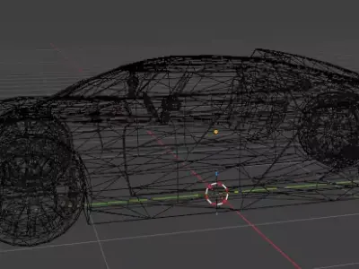 Low Poly Sports Car Game Ready Vehicle Red Supercar Low-poly 3D model