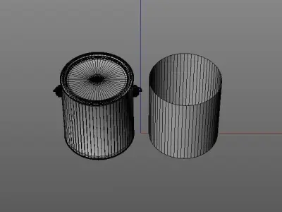 Gallon paint can with metal handle  3D model