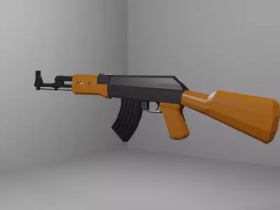 AKM Gun Free low-poly 3D model