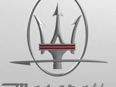 maserati logo 3D model