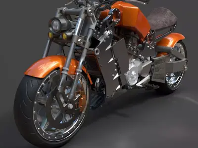 ZAV Concept Motorcycle - Ultra High-Poly Futuristic Asset 3D model