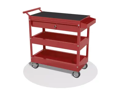 Tool trolley cabinet on wheels 3D model