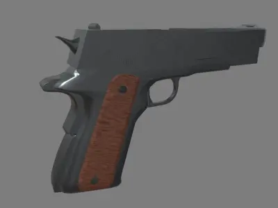 Low Poly Pistol 01 Low-poly 3D model