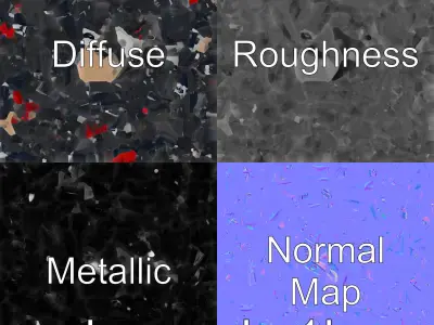 Combat Spider Drone with Eight Legs and Laser Tech Low-poly 3D model