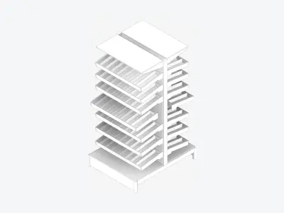 Shelving - Pharmacy - Integral - Double Sided Low-poly 3D model