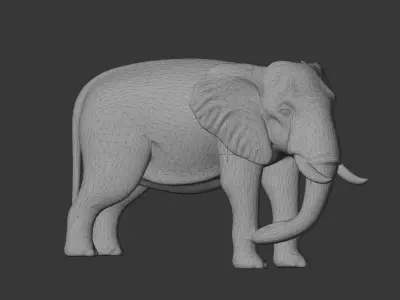 Elephant 3D scan print 3D model