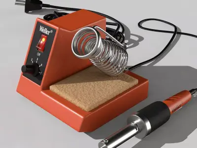 Soldering iron station 3D model