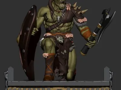 Orc 3d spartan warrior 3D print model purchase