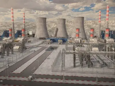 Power plant 3D model purchase