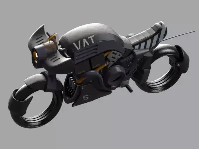 Akira Police Motorcycle 3D model