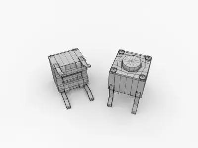 Tactile Push Button 3D model by firdz3d