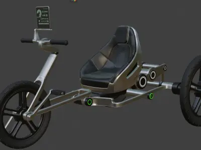 Recumbent Tricycle 3D model purchase