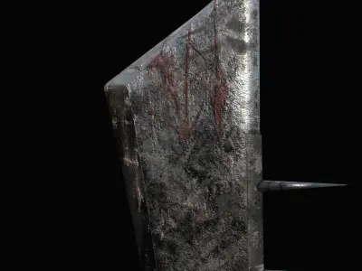 Dark fantasy night blade  Low-poly 3D model