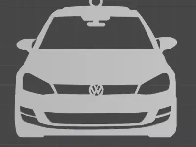 VW GOLF 7 Car Rearview Mirror Ornament 3D print model