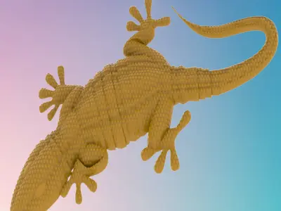 Gecko 3D MODEL STL FILE FOR CNC ROUTER LASER 3D print model