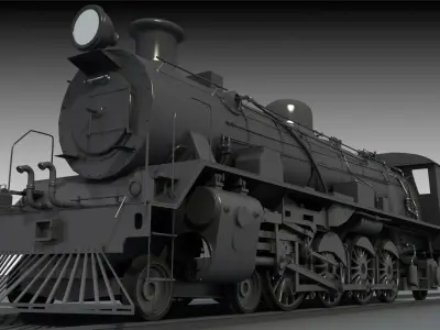 steam locomotive rsh 3D model