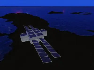 Modular Station Free low-poly 3D model