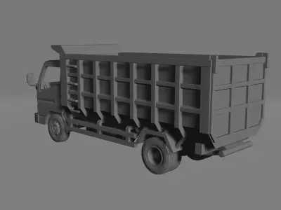 Mitsubishi Fuso Canter FE Dump Truck 3D print model