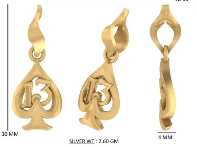 Antic pendant cad desing  3D print model