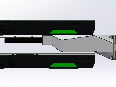 Tesla long narrow duct for 60x60xXX fan - v3 3D print model 3D print model