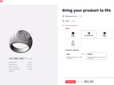 Stylized 3d Ring - Pripyat-Kiev 3D print model
