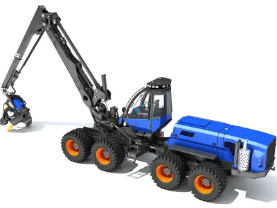 Forestry Harvester 3D model buy