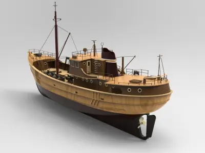 Sail Ship Low-poly 3D model