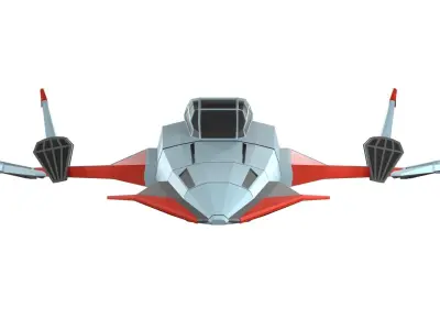 Low-poly spaceship Low-poly 3D model