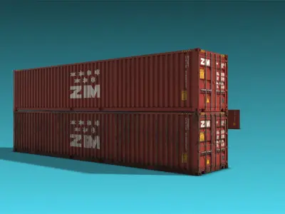 Shipping Container 05 Low-poly 3D model