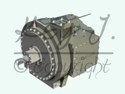 Single screw compressor JE Hall HSO 4200 Series 3D model