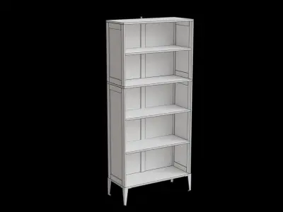 Urban Industrial Metal Mesh Bookshelf Low-poly 3D model purchase