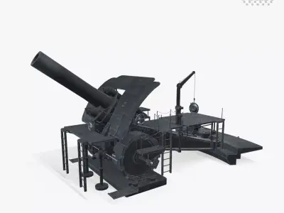 Big Bertha Low-poly 3D model