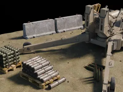 Warzone - artillery 3D model