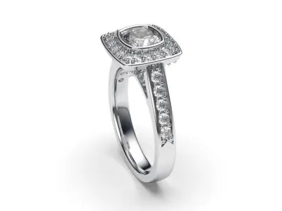 solitaire with ring sizes  9 part S71 3D print model