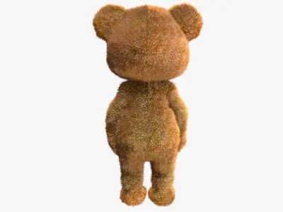 Cartoon Teddy Bear Rigged 3D model