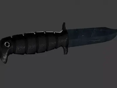 Worn-out Metal knife Low-poly AAA Game Ready  3D model