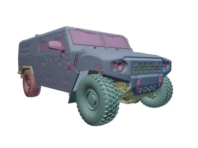 K-151 Korean Military Jeep 3D Model 3D model