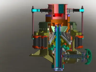 PYB-1200 Cone Crusher 3D 3D model