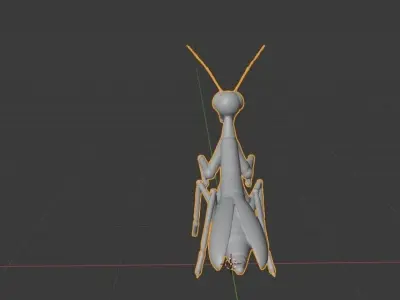 Mantis praying 3D model